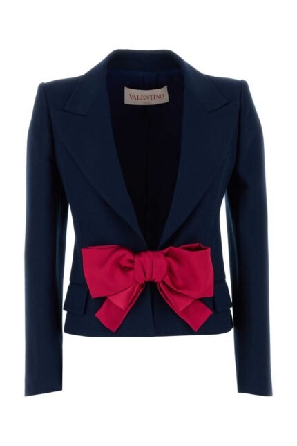 Navy blue viscose blazer