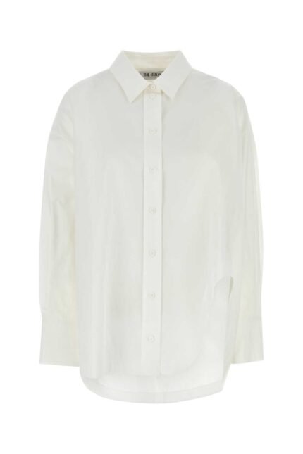 White poplin oversize shirt