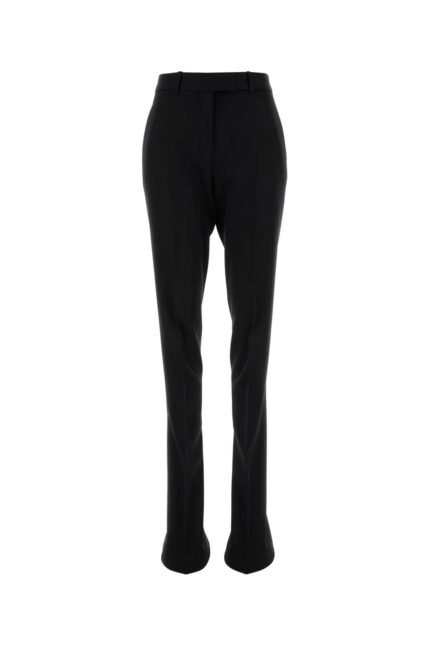 Black wool pant