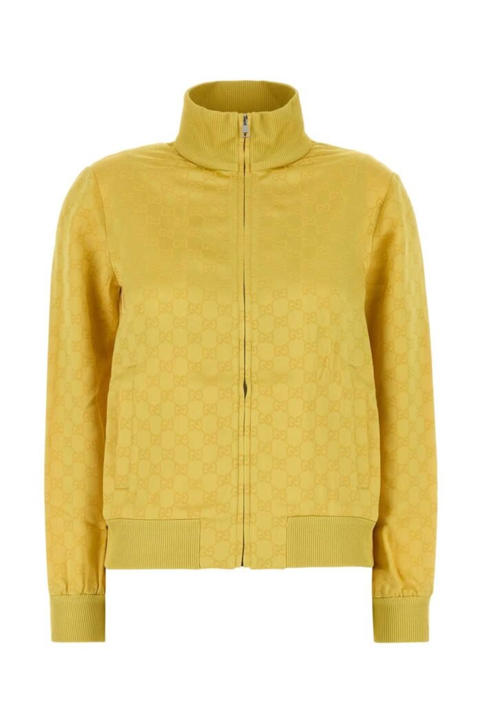 Yellow jacquard sweatshirt - Image 1