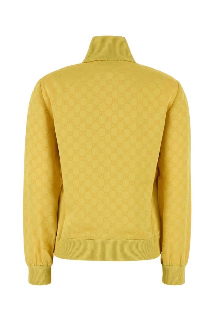 Yellow jacquard sweatshirt - Image 2