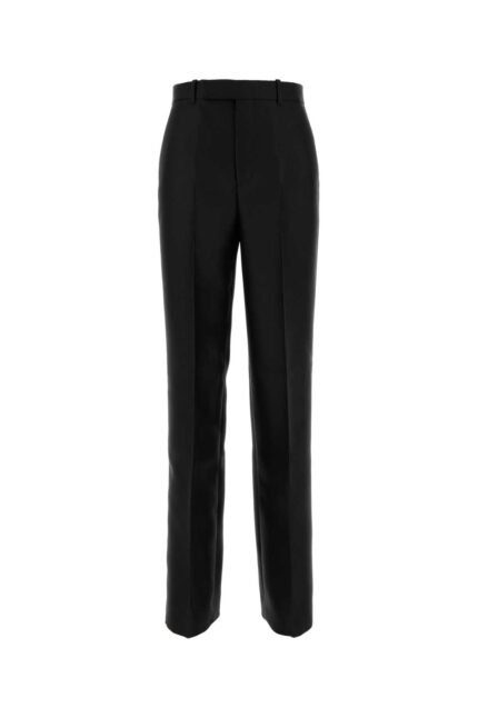 Black wool blend pant