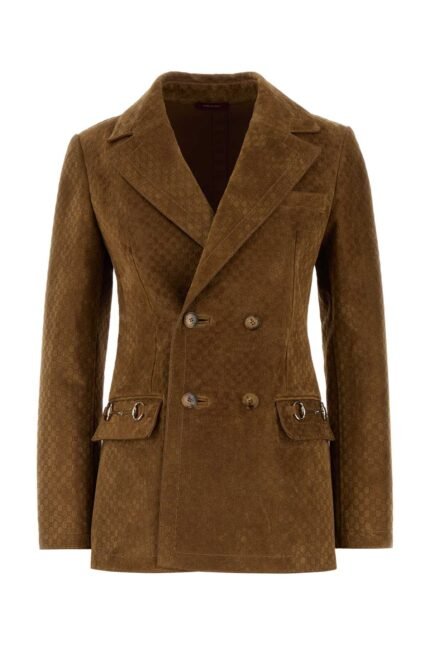 Brown suede blazer