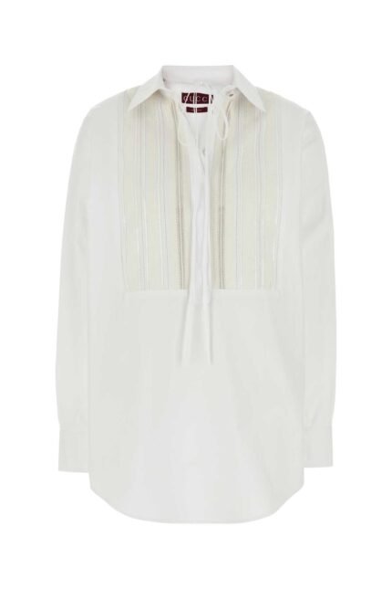 White poplin oversize shirt
