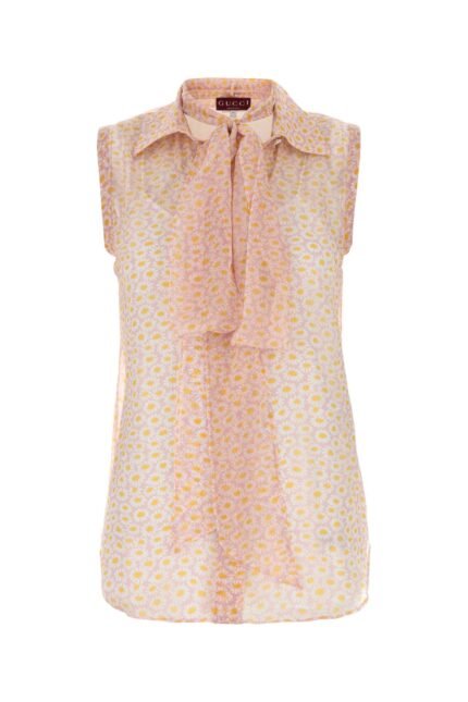 Printed crepe shirt