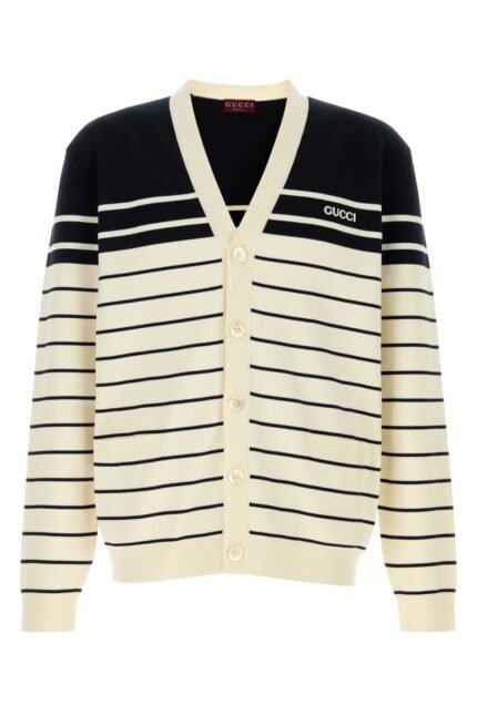 Embroidered cotton cardigan