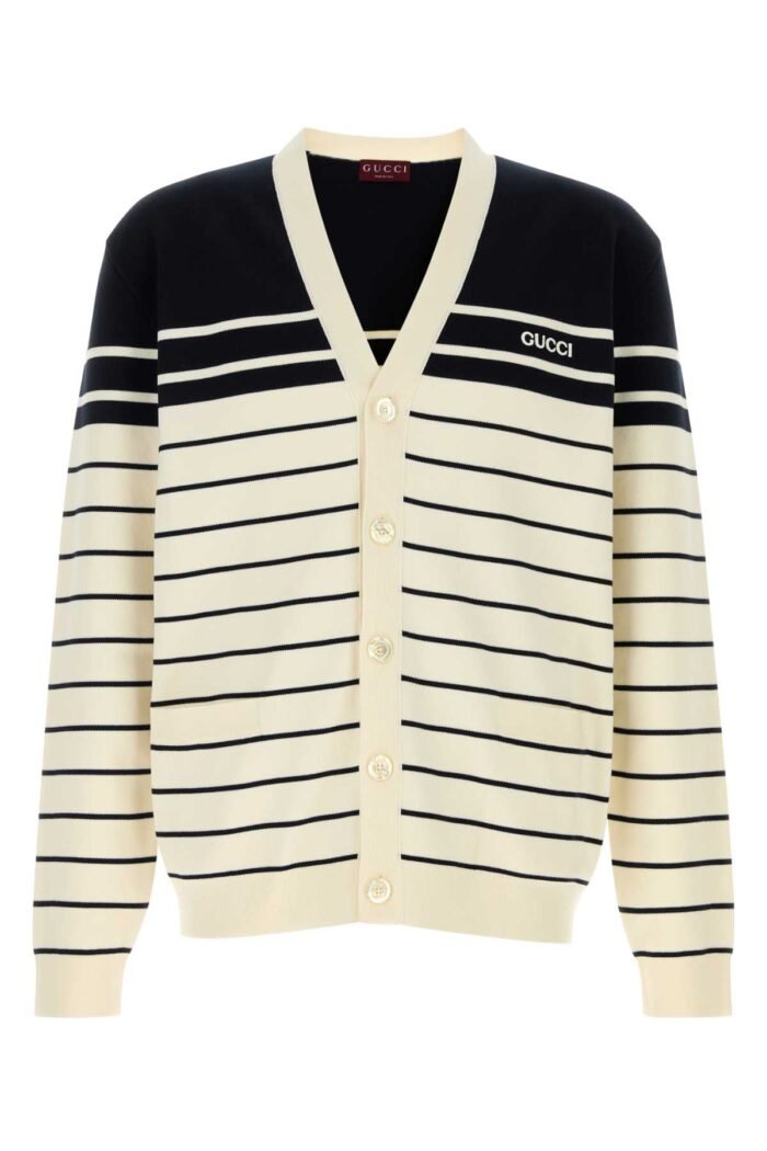 Embroidered cotton cardigan - Image 1