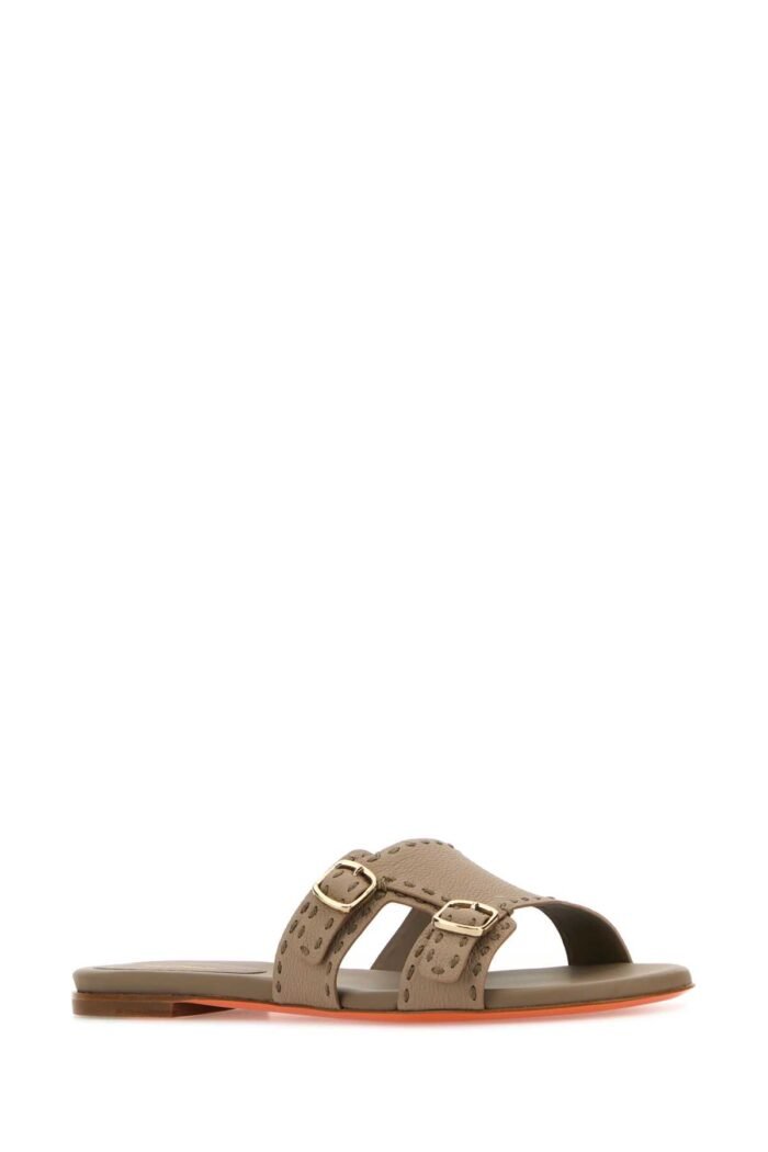 Cappuccino leather Didi slippers - Image 2