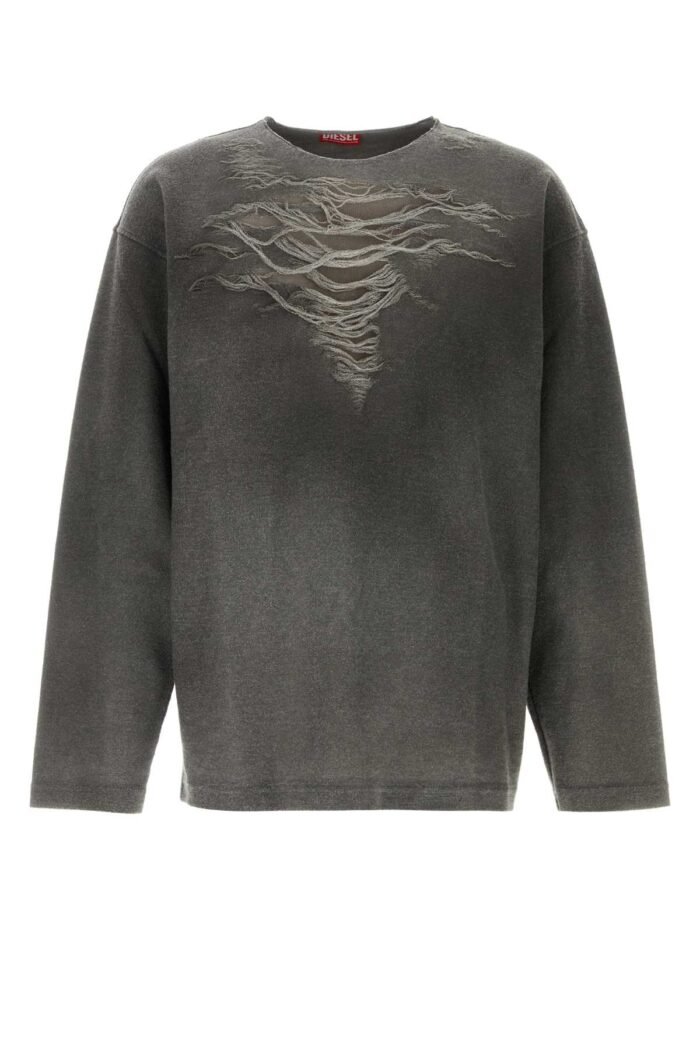 Grey stretch cotton blend S-Ruben sweatshirt - Image 1