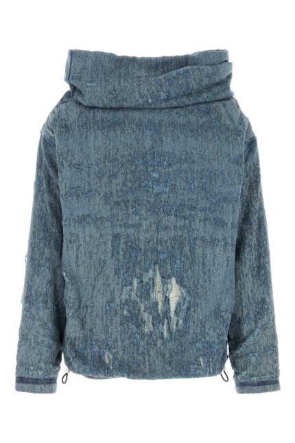 Stretch denim sweatshirt