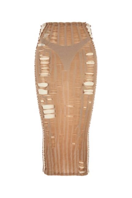 Camel cotton blend M-Calina skirt