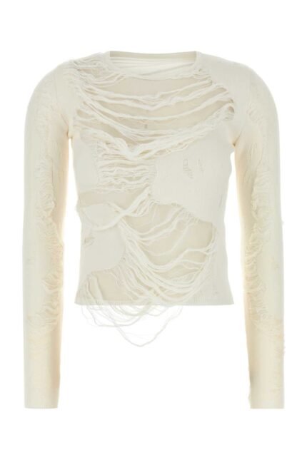 Ivory cotton blend sweater