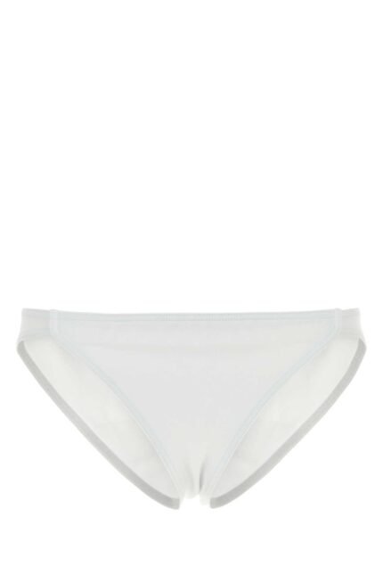 White stretch nylon bikini bottom