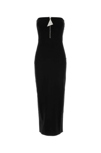 Black stretch viscose blend dress