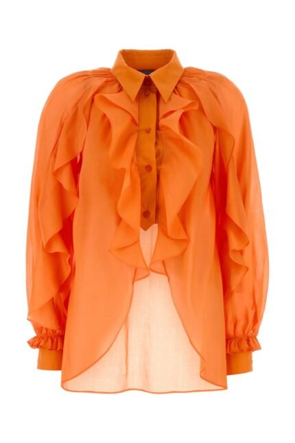Orange cotton shirt