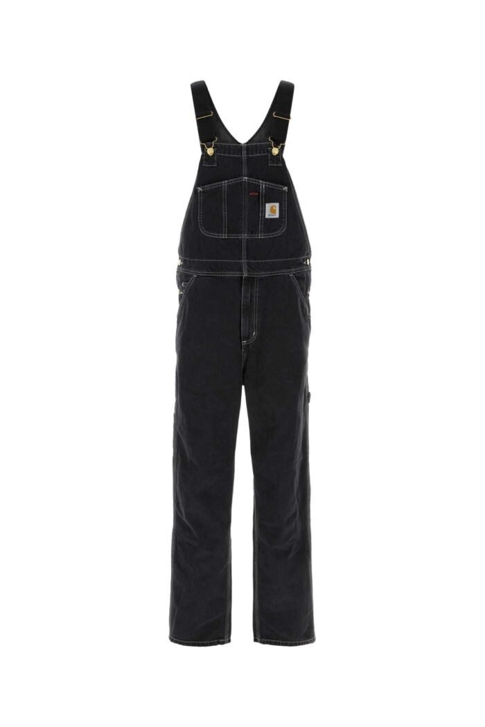 Black denim Bib Overall - Image 1