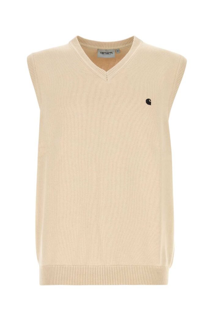 Sand cotton Madison Vest Sweater - Image 1