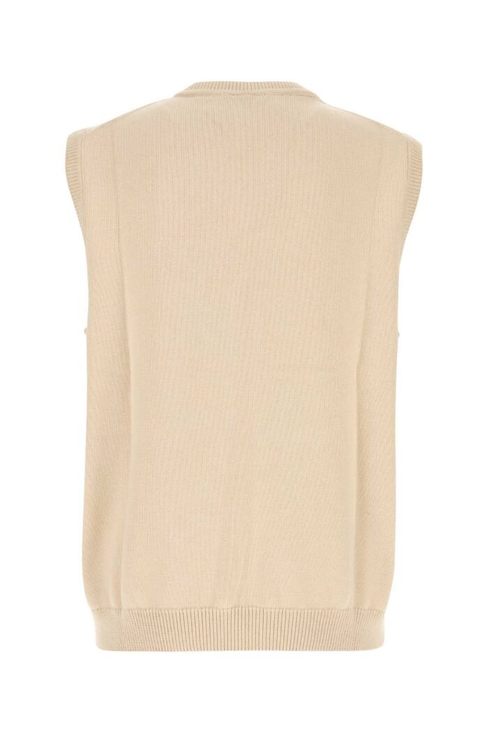 Sand cotton Madison Vest Sweater - Image 2