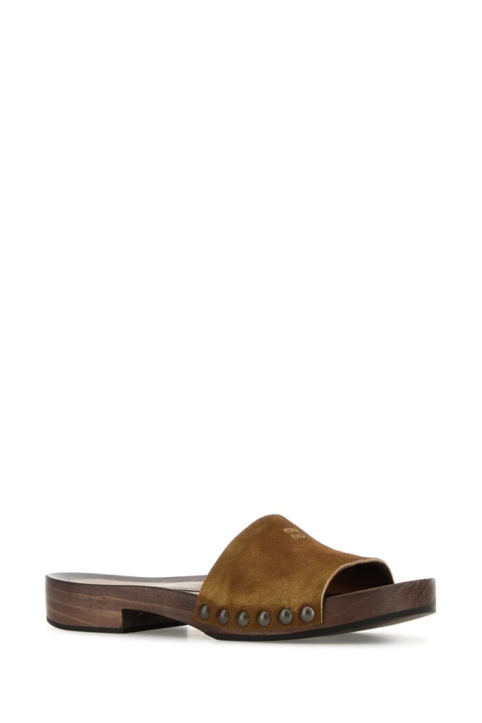 Camel suede clogs - Image 2