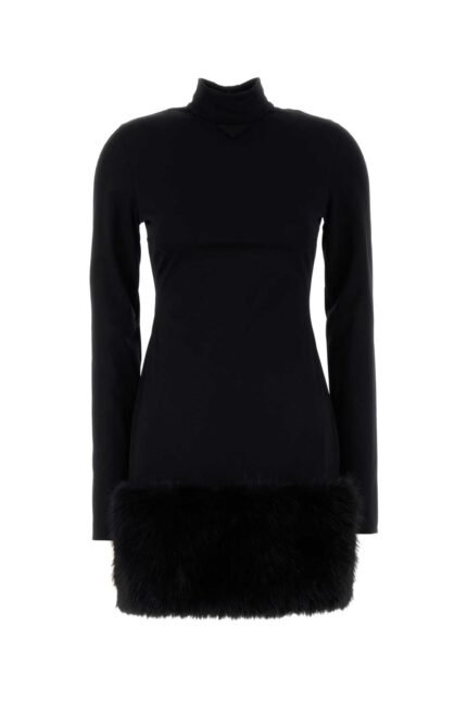 Black jersey dress