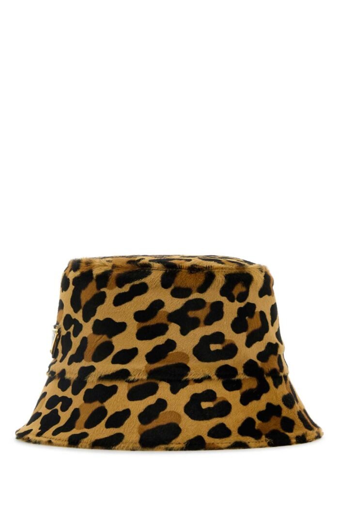 Printed calf hair bucket hat - Image 1