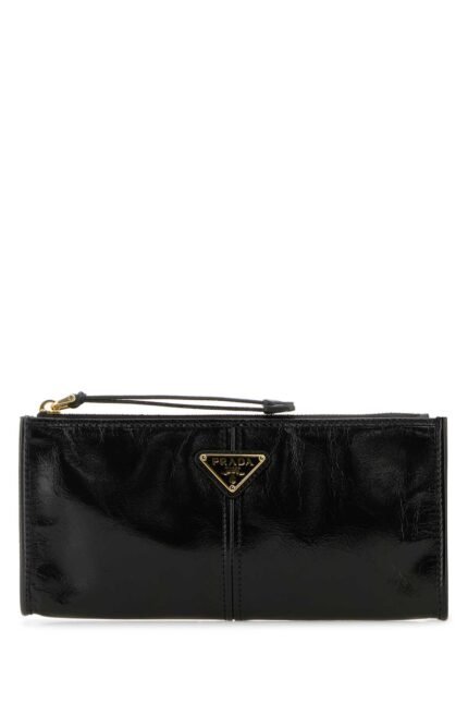 Black leather pouch