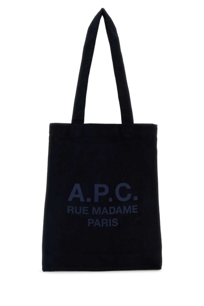 Dark blue corduroy Lou shopping bag - Image 1