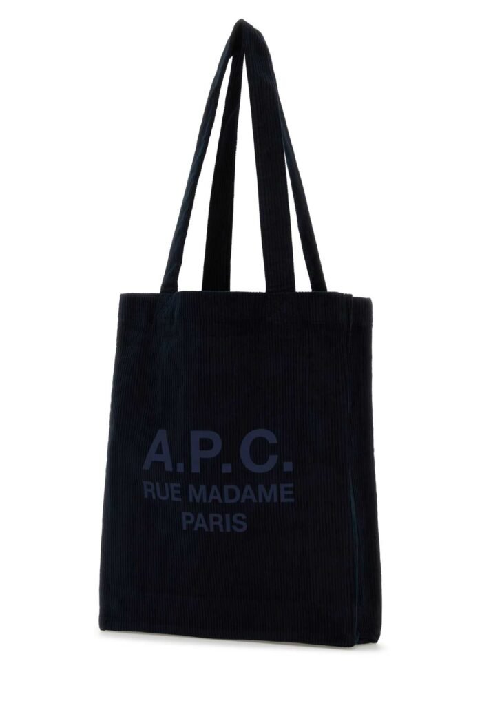 Dark blue corduroy Lou shopping bag - Image 2