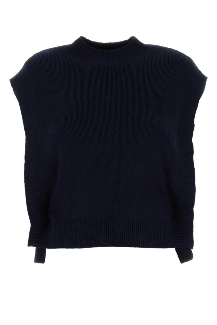 Navy blue wool Mathilde vest - Image 1