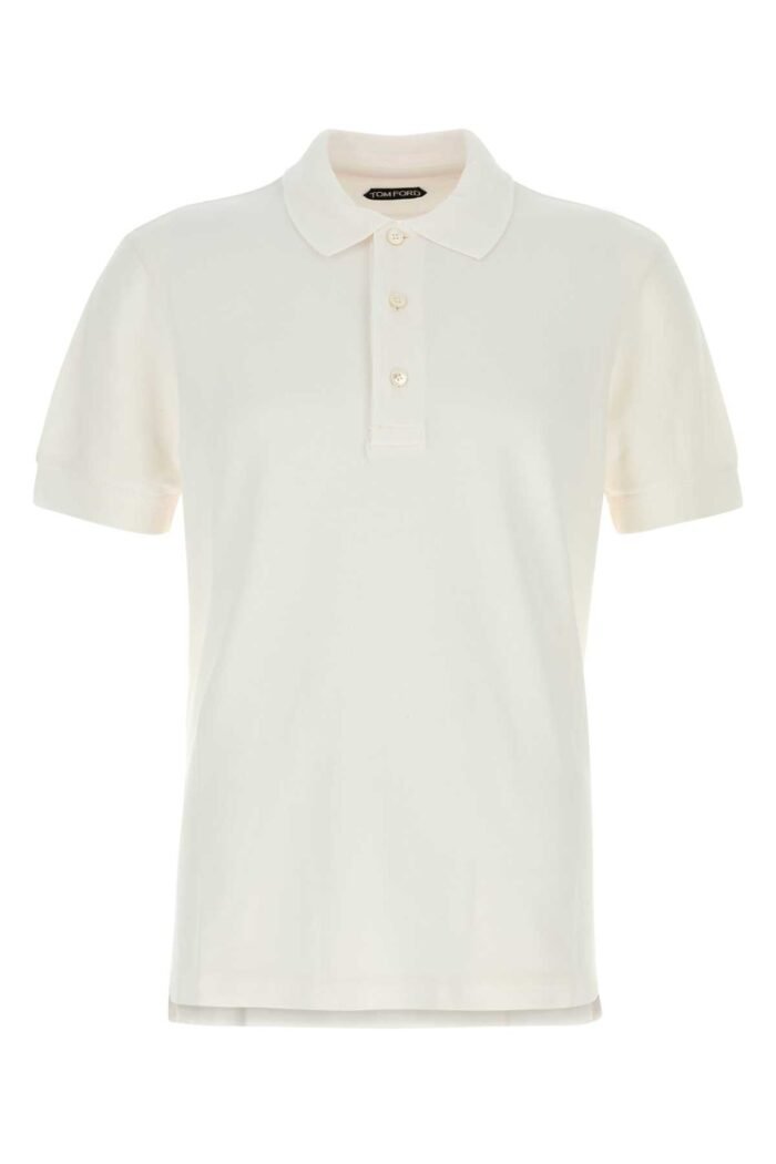 White piquet polo shirt - Image 1