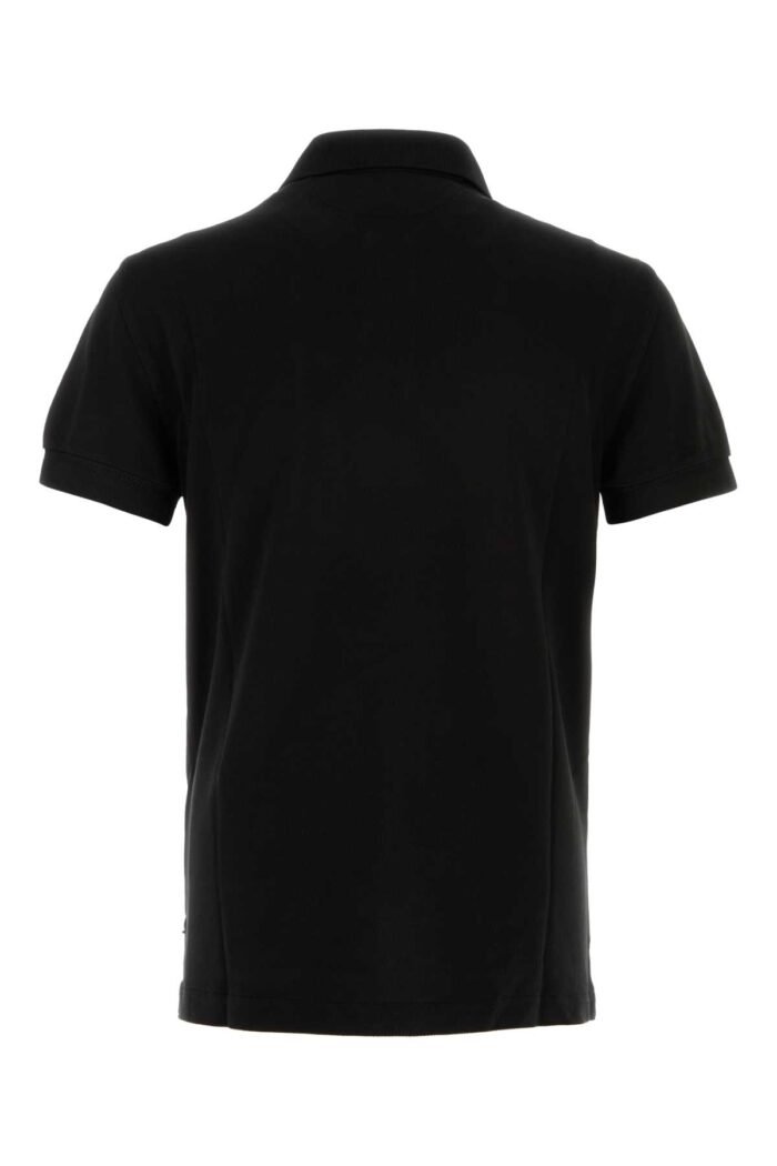 Black piquet polo shirt - Image 2