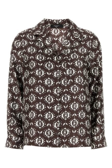 Printed silk Oncia shirt