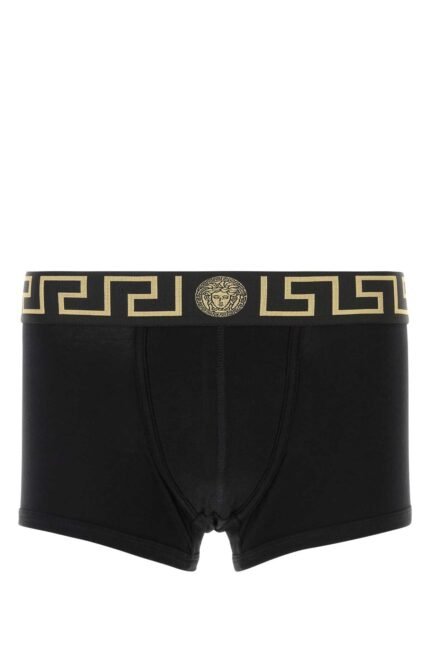 Two-tone stretch cotton boxer set
