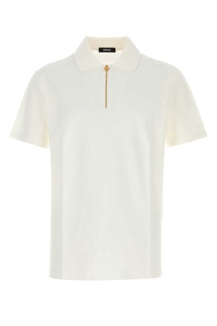 White piquet polo shirt
