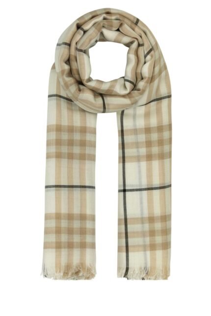 Embroidered cashmere blend scarf