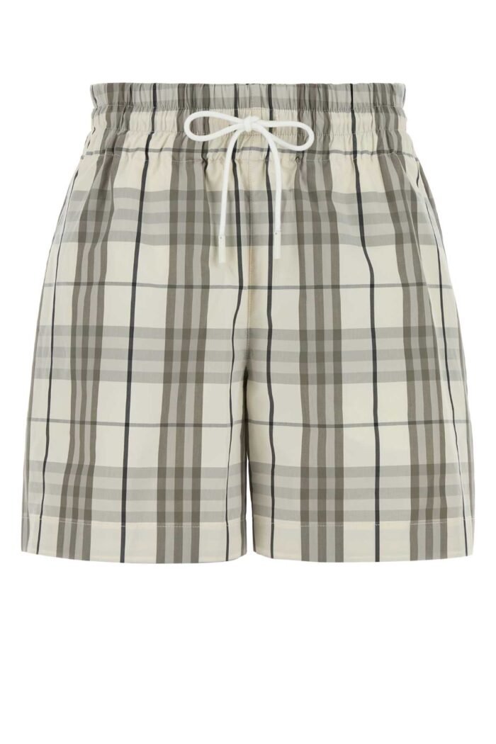 Embroidered poplin shorts - Image 1