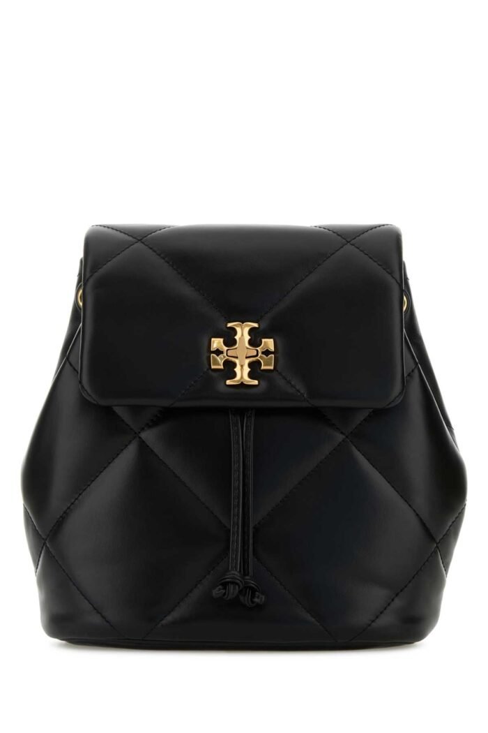 Black leather mini Kira backpack - Image 1