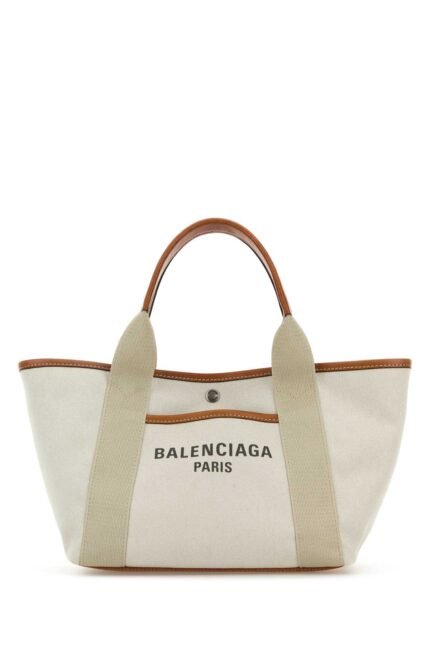 Sand canvas small Biarritz shopping bag