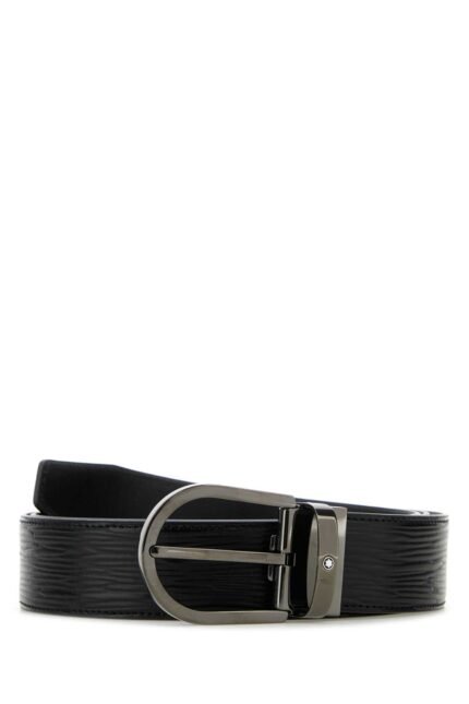 Black leather belt