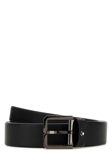 Black leather belt