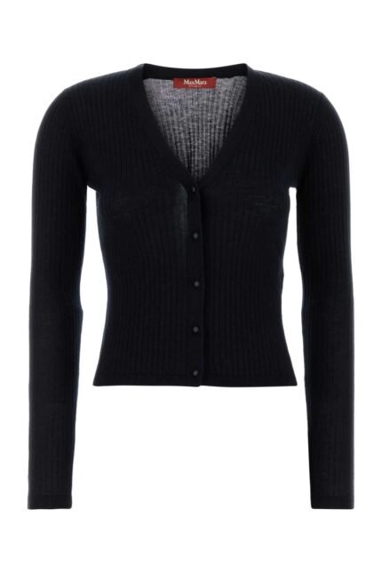 Midnight blue silk blend Potus cardigan