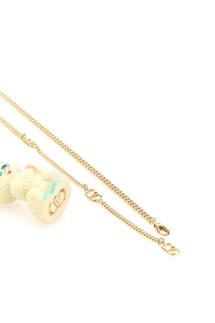Multicolor nylon and metal Le Chat de la Maison necklace - Image 3
