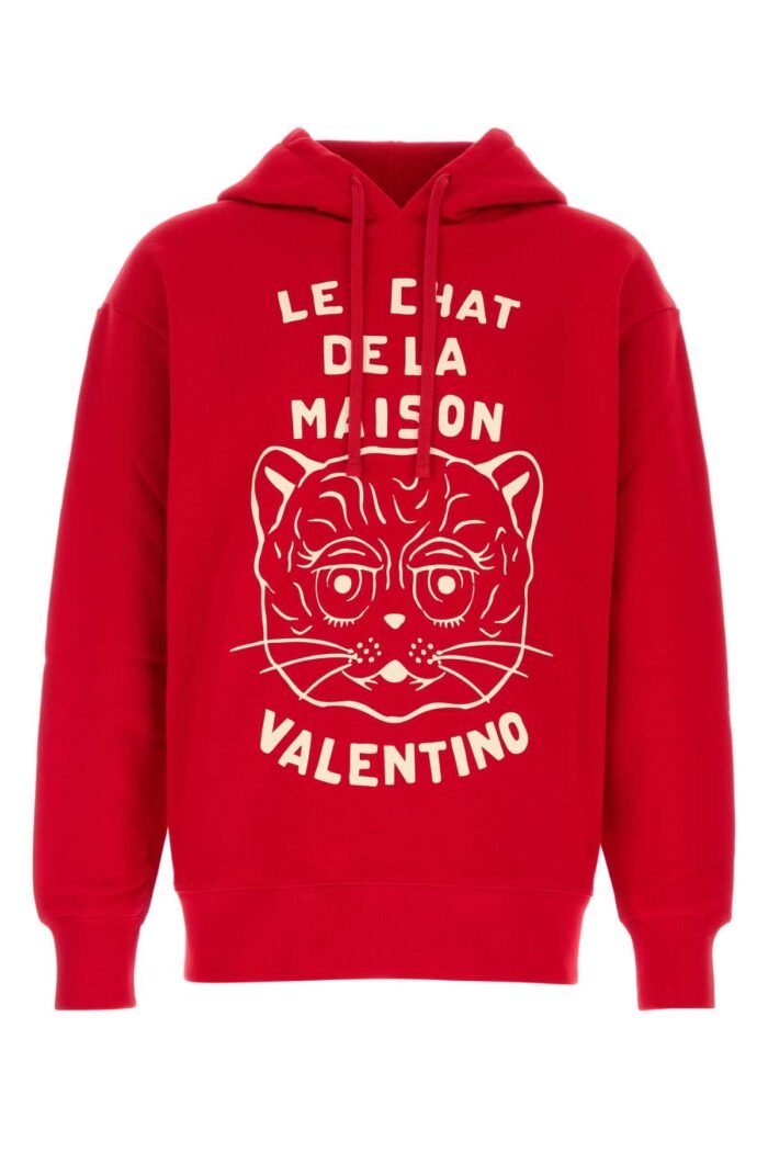 Red cotton sweatshirt - Image 1