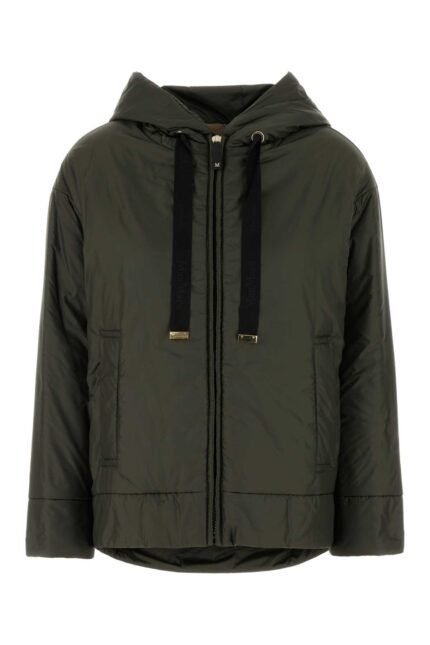 Olive green polyester Daria padded jacket
