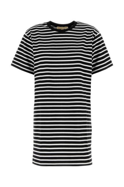 Embroidered cotton t-shirt dress