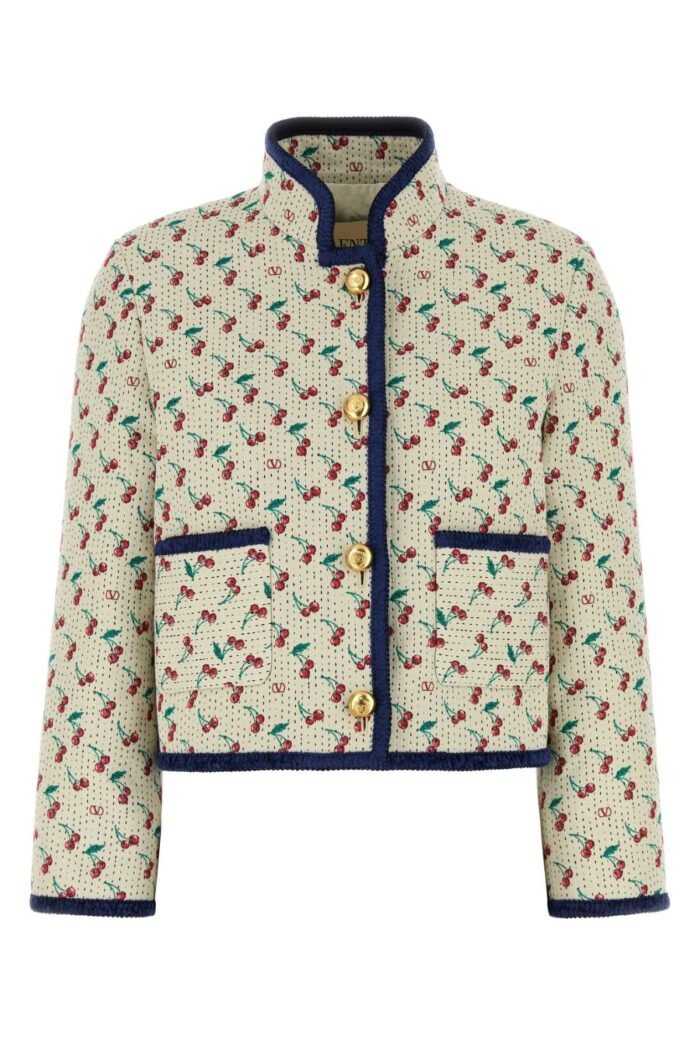 Embroidered jacquard jacket - Image 1