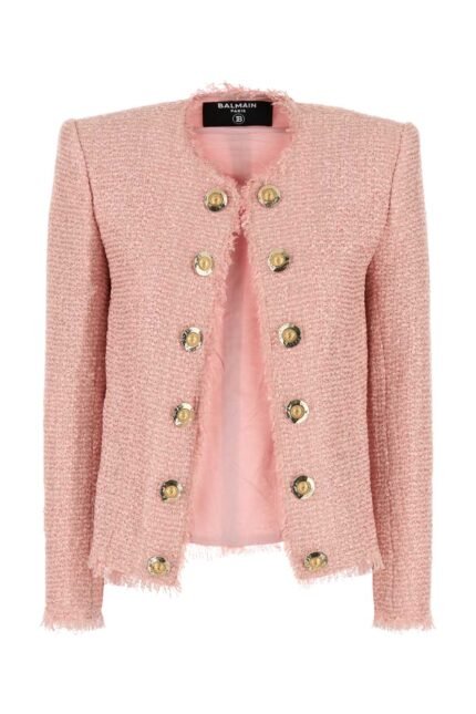Pink tweed blazer