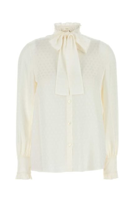 White silk shirt