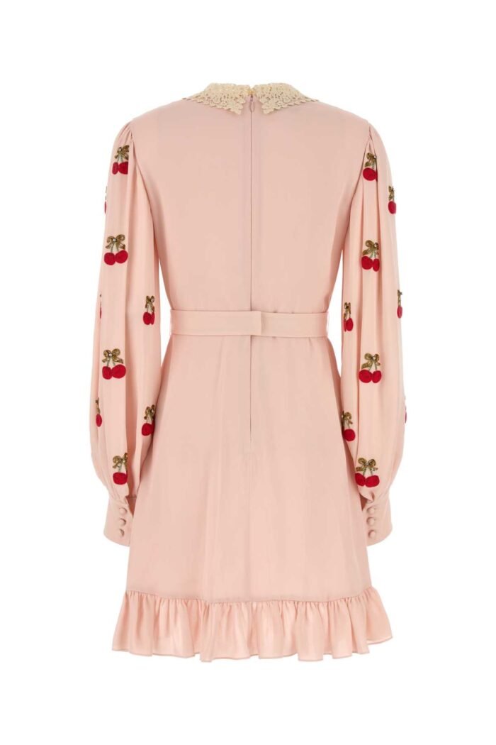 Pastel pink georgette dress - Image 2