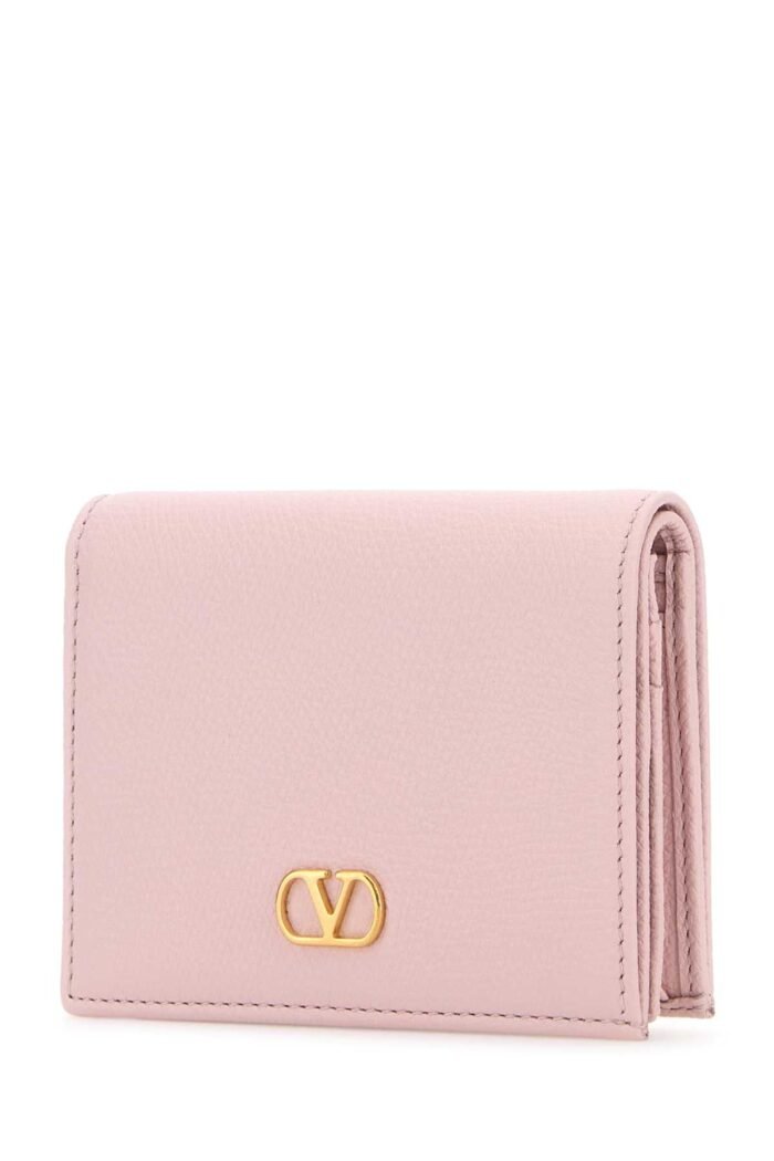 Pastel pink leather VLogo wallet - Image 2